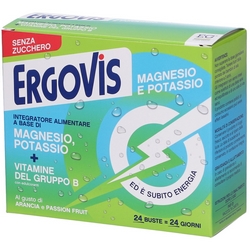 Ergovis Magnesio e Potassio Vitamine Gruppo B Senza Zucchero 24 Bustine 156g